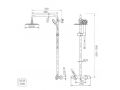Douchekolom, thermostatisch - TARRAGONE CHROME
