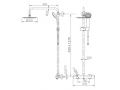 Douchekolom, thermostatisch - CASTELLON CHROME