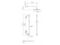 Douche encastrable, mitigeur et pommeau rond 25 cm - ELCHE CHROME