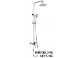 Colonne de douche design, Mitigeur, Rond ø 20 cm - BARCELONE CHROME