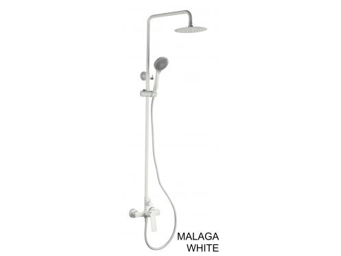 Douchekolom, mat witte kleur, mengkraan - MALAGA WIT