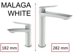 Taptap wit mat, hoogte 182 of 282 mm - MALAGA WIT