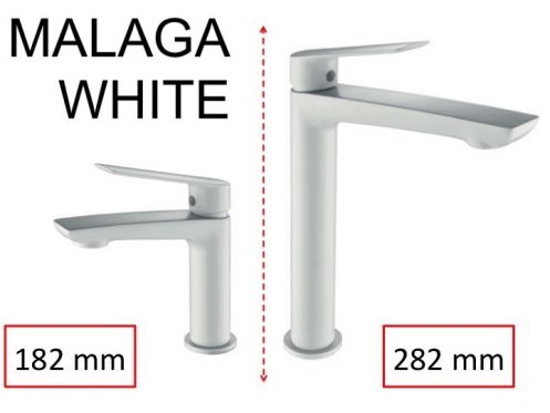 Hanehane hvid mat, hÃ¸jde 182 eller 282 mm - MALAGA WHITE