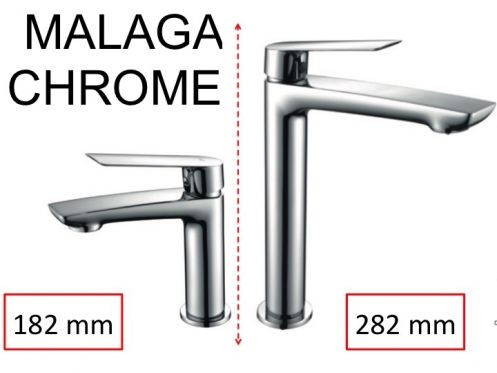 Oryginalny kran mieszajÄ…cy, wysokoÅ›Ä‡ 182 lub 282 mm - MALAGA  CHROME
