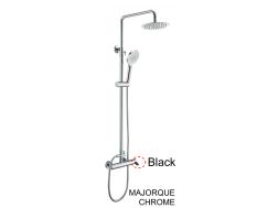 Kolumna prysznicowa, Bateria mieszajÄ…ca, OkrÄ…gÅ‚a 20 cm - MAJORQUE CHROME