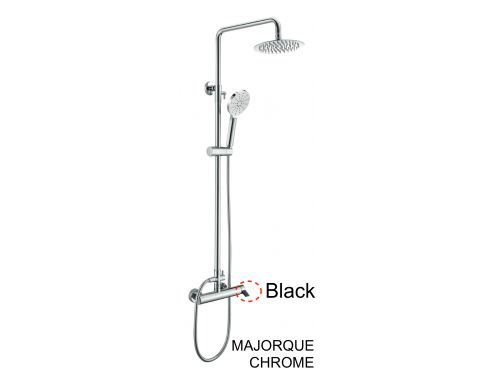 Colonne de douche, Mitigeur, Rond 20 cm - MAJORQUE CHROME