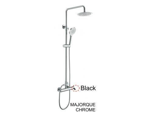 Kolumna prysznicowa, Bateria mieszajÄ…ca, OkrÄ…gÅ‚a 20 cm - MAJORQUE CHROME