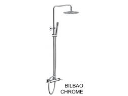 Kolumna prysznicowa, Bateria mieszajÄ…ca, OkrÄ…gÅ‚a 20 cm - BILBAO CHROME
