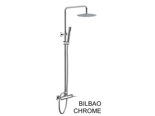 Colonne de douche, Mitigeur, Rond 20 cm - BILBAO CHROME