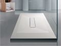 Receveur de douche, bonde centrale, en rsine minrale Solid Surface - MEDI COVER