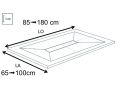 Receveur de douche, bonde centrale, en rsine minrale Solid Surface - MEDI COVER