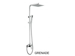 Colonne de douche, Mitigeur melangeur, Style droit / carré - GRENADE CHROME