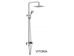 Robinetterie baignoire douche, melangeur, au ligne carré - VITORIA CHROME