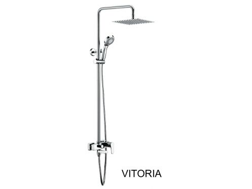 Bateria wannowa, mieszajÄ…ca, kwadratowa - VITORIA CHROME