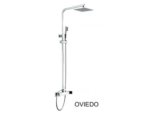 Colonne de douche, melangeur, aux linges carr - OVIEDO CHROME