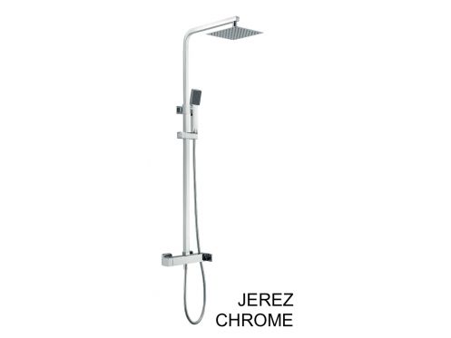 Kolumna prysznicowa, bateria, kostka - JEREZ CHROME