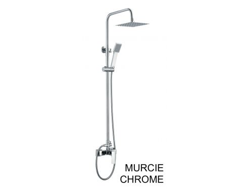 Colonne de douche, Mitigeur melangeur, Style droit / carr - MURCIE CHROME