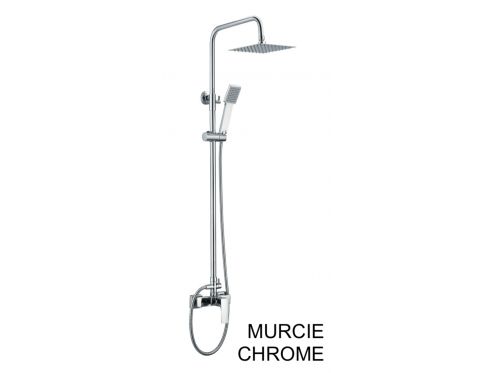 Colonne de douche, Mitigeur melangeur, Style droit / carr - MURCIE CHROME