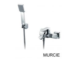 Robinetterie douche baignoire, melangeur, style droit / carré - MURCIE CHROME