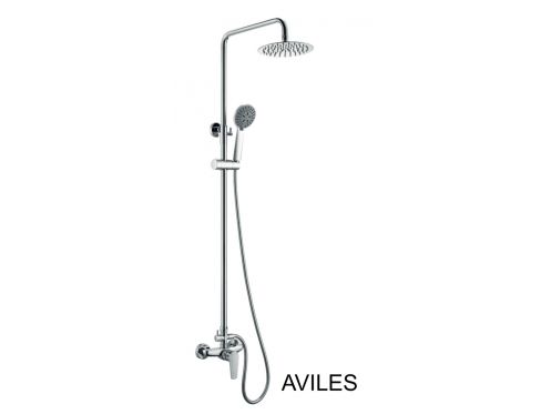 Brusekolonne, blandebatteri, rund 20 cm - AVILES CHROME