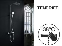 Colonne de douche, thermostatique - TENERIFE CHROME