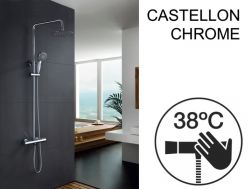 Brusekolonne, termostat - CASTELLON CHROME