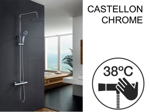 Colonne de douche, thermostatique - CASTELLON CHROME