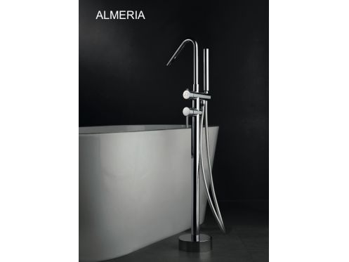 Robinetterie sur pied pour baignoire, melangeur - ALMERIA CHROME