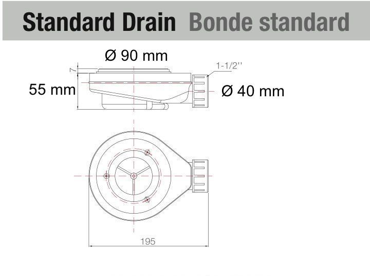 Receveur de douche antidérapant sur mesure GEA - Pierres & Décors