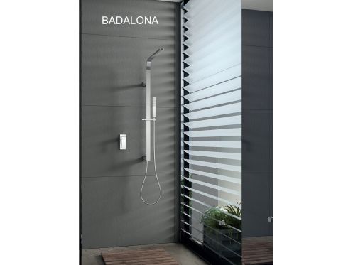 Douche encastrable, mitigeur et pommeau design - BADALONA CHROME