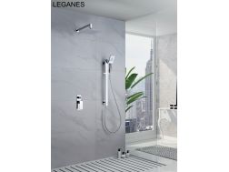 Douche encastrable, mitigeur et pommeau design - LEGANES CHROME