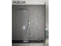 Indbygget bruser, mixer og knap 25 x 25 - HUELVA CHROME