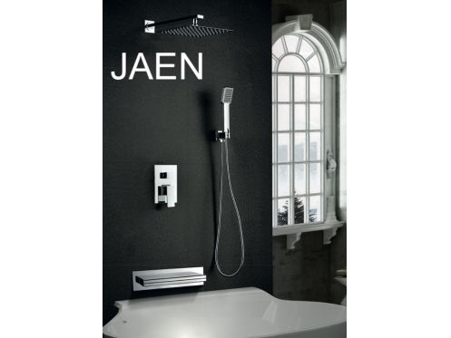 Robinetterie baignoire douche, mitigeur, sortie en cascade - JAEN CHROME