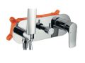 Wbudowany prysznic, bateria i okrÄ…gÅ‚a gaÅ‚ka Ã˜25 cm - GETAFE CHROME