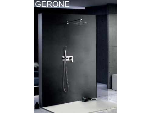 Wbudowany prysznic, mikser i gaÅ‚ka 25 x 25 - GERONE CHROME