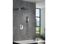 Douche encastrable, thermostatique et pommeau pluie de douche 25 x 25 - CADIX CHROME