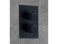 Ingebouwde douche, thermostatische en regendouchekop 25 x 25 - CADIX BLACK