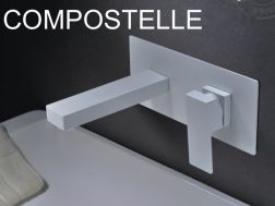 ForsÃ¦nket vÃ¦gmonteret vandhane, enkelt greb, lÃ¦ngde 175 mm - COMPOSTELLE WHITE