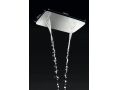 48 x 59 cm - Diffuseur Douche rectangulaire avec cascade, pluie et micro pluie - Pommeau de douche Chrom�