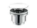 Bonde de lavabo push up céramique blanc brillant