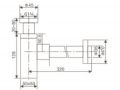 Square brass basin trap chrome