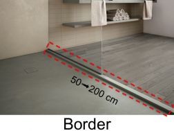 Bordure, anti-debordement, en resine de la couleur des receveurs de douche - PIERRE