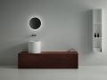 Meuble salle de bains sur mesure, poigne intgr, hauteur 20 cm, finition bois - EL CONCEPTO 20 Open Bois