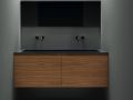 Brugerdefineret badeværelse kabinet, integreret håndtag, højde 20 cm, træfinish - EL CONCEPTO 20 Open Wood