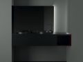 Meuble salle de bains sur mesure, poigne intgr, hauteur 20 cm, finition bois - EL CONCEPTO 20 Open Bois