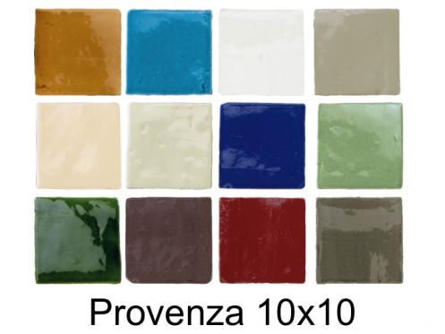 PROVENZA 10x10 cm - Carrelage mural rustique brillant