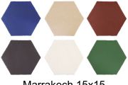 MARRAKECH 15x15 cm - Sześciokątne płytki podłogowe i ścienne, styl orientalny, mauretański