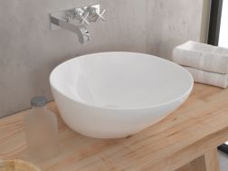 Vasque Ø 455 mm, en céramique blanc - SAJA