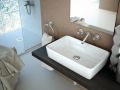 Vasque lavabo 580 x 380 mm, en c�ramique blanc - KEOPS