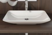 Vasque lavabo, 590 x 365 mm, en céramique blanc - NOVAS